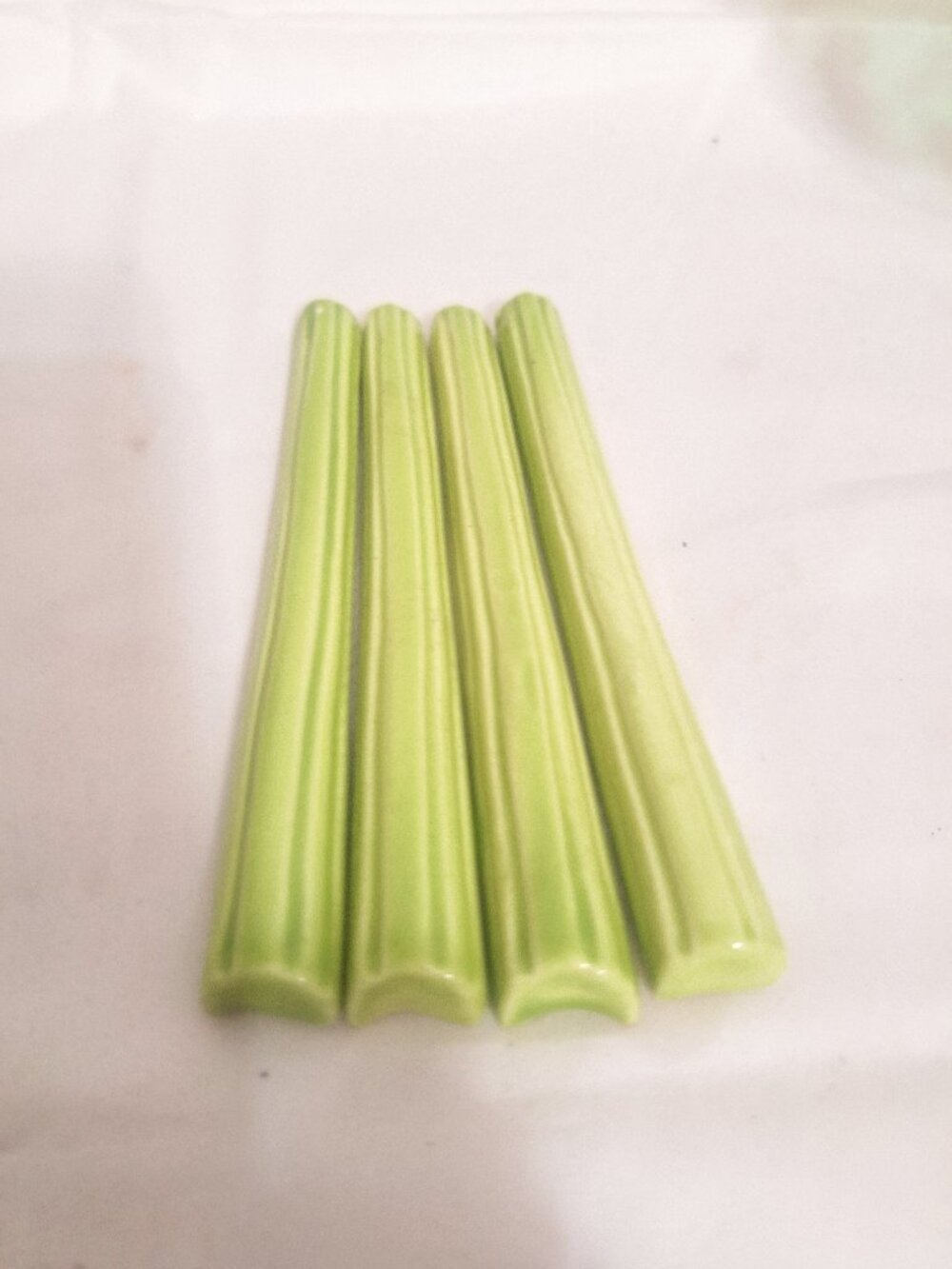 Celery Stir Sticks Swizzle 4 Ceramic Vintage Bloody Mary